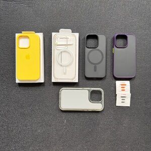 Lot Of 5 İPhone 14 Pro Cases Apple Original Silicon